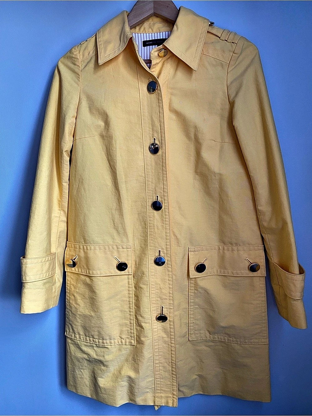 Used Marc by Marc Jacobs Yellow Trench Coat Size 4 Like New